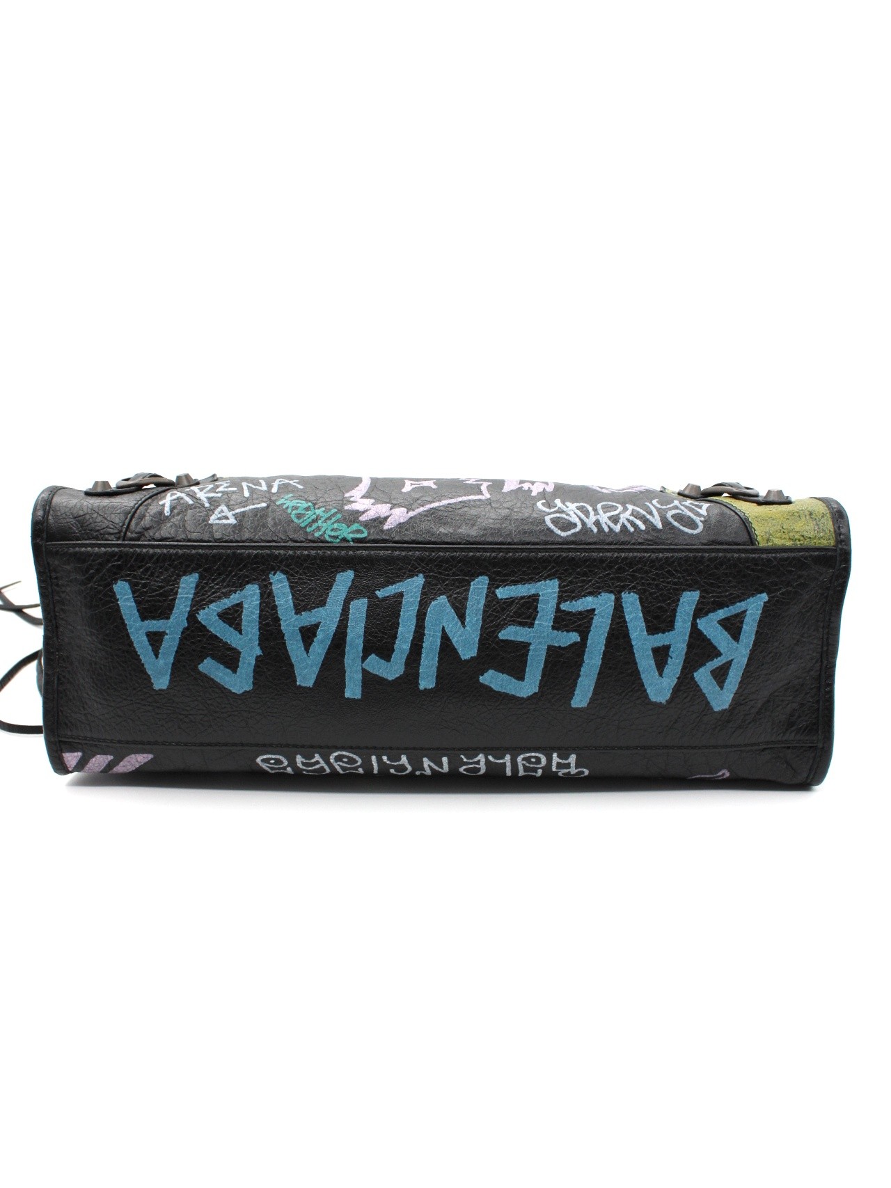 Borsa Balenciaga Classic City Graffiti in pelle thumb