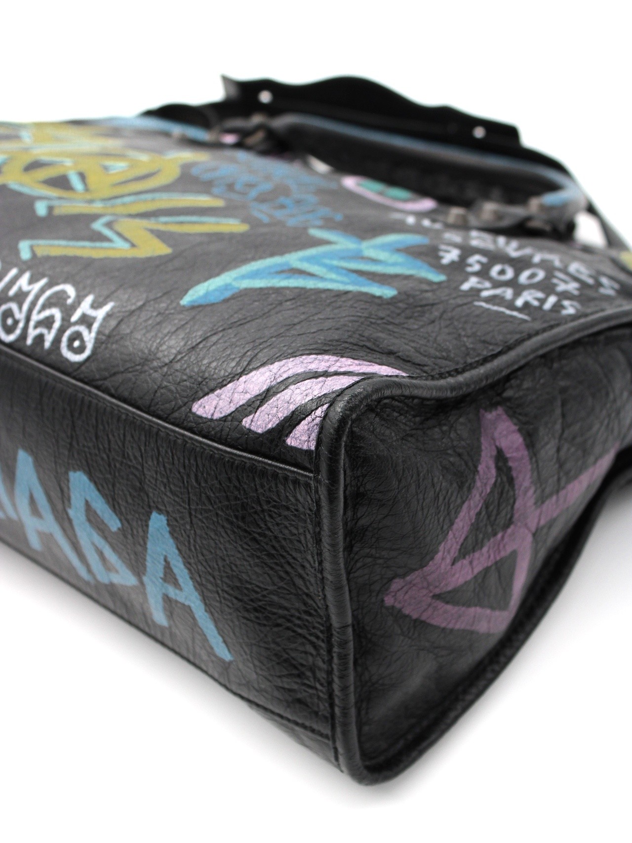 Borsa Balenciaga Classic City Graffiti in pelle thumb