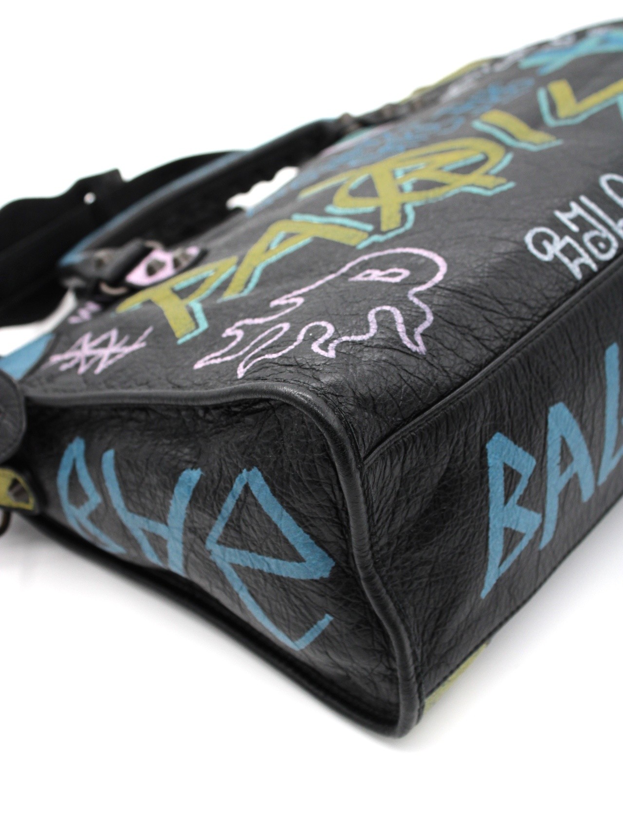 Borsa Balenciaga Classic City Graffiti in pelle thumb