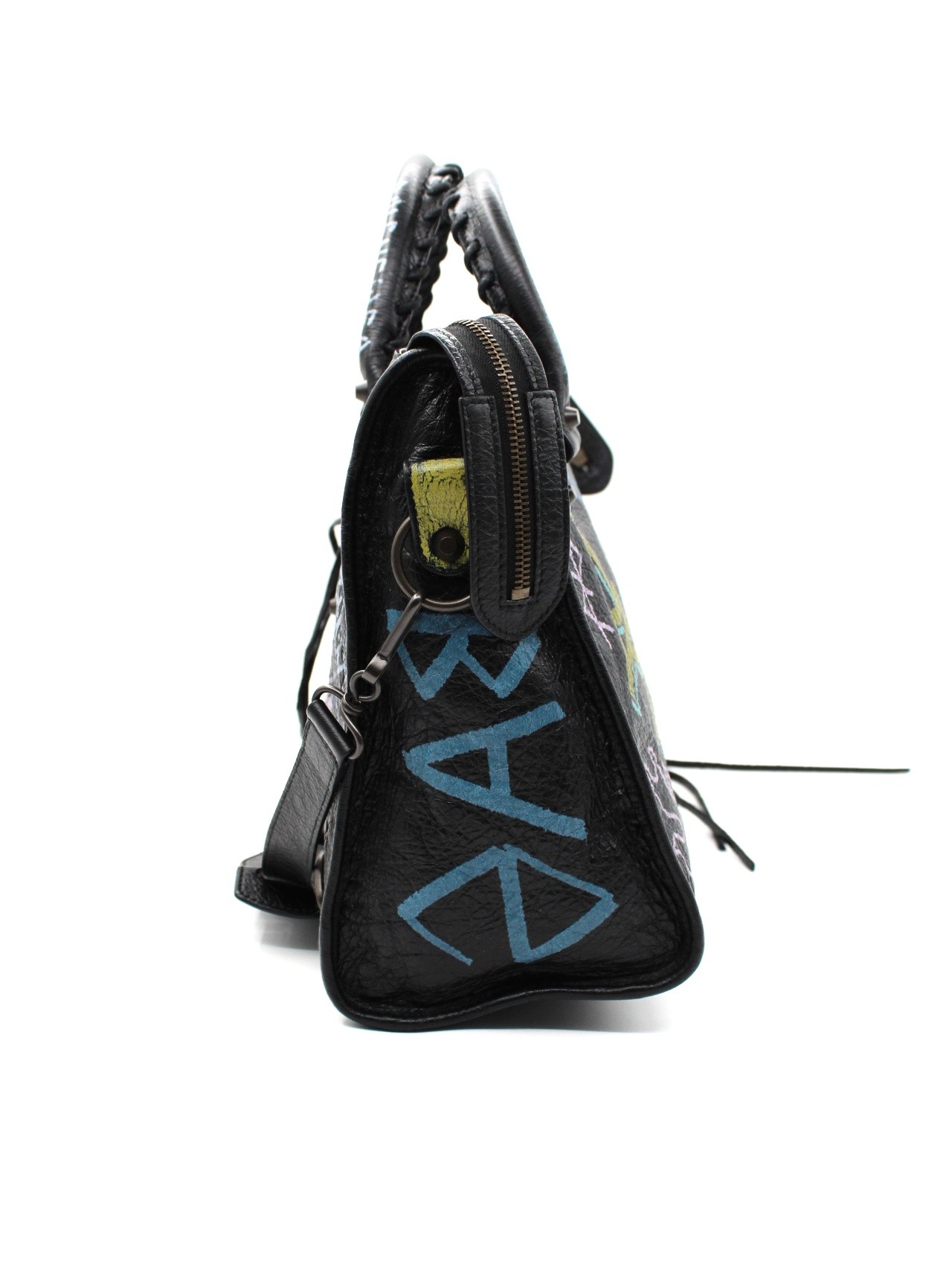 Borsa Balenciaga Classic City Graffiti in pelle thumb