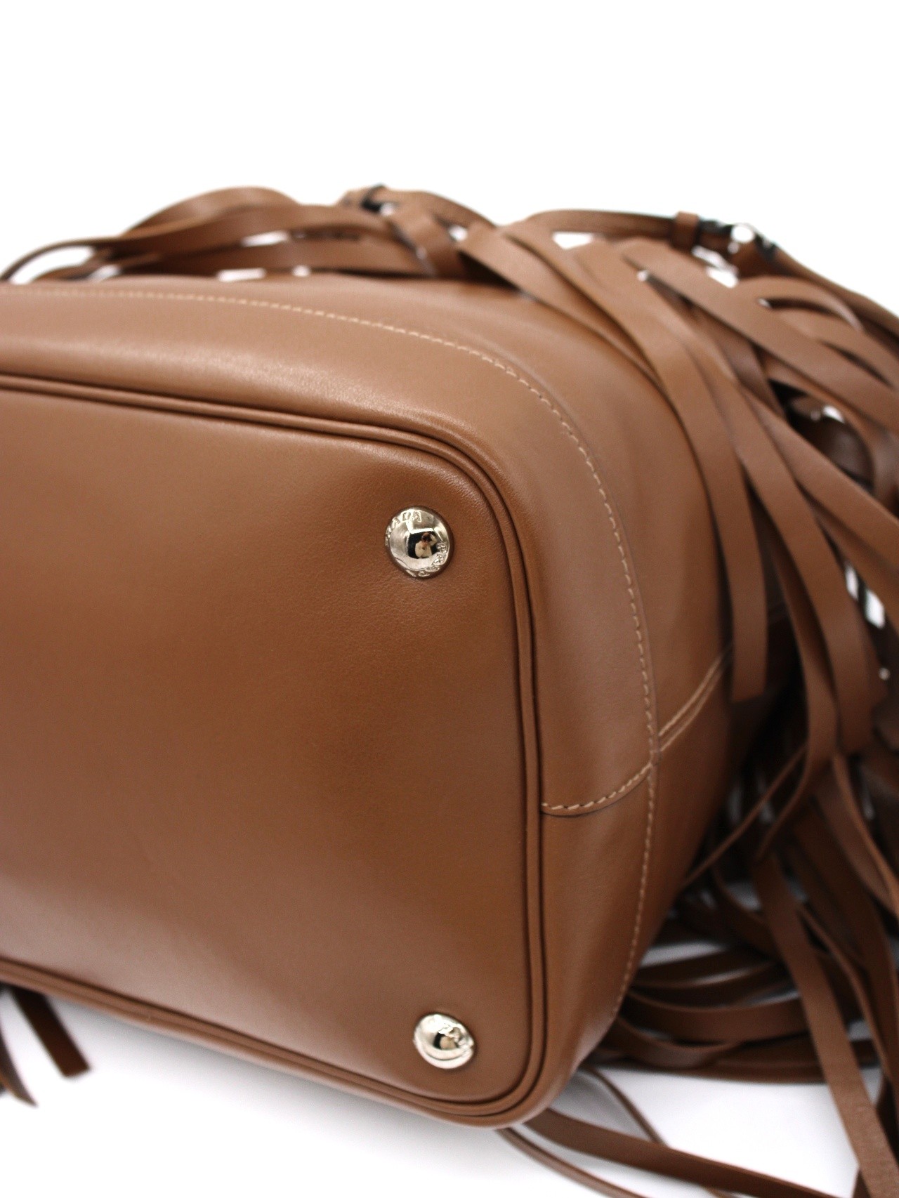 Borsa a secchiello Prada con frange thumb