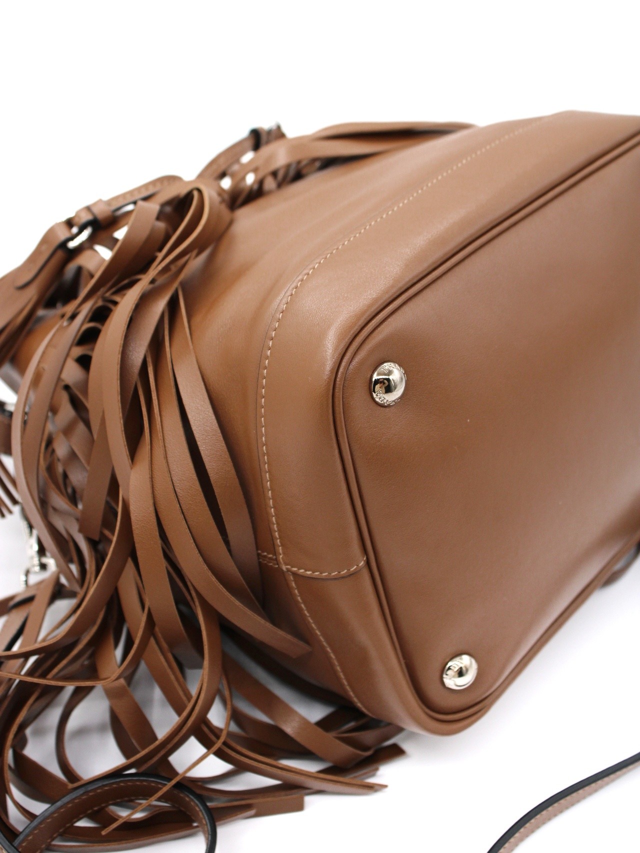 Borsa a secchiello Prada con frange thumb
