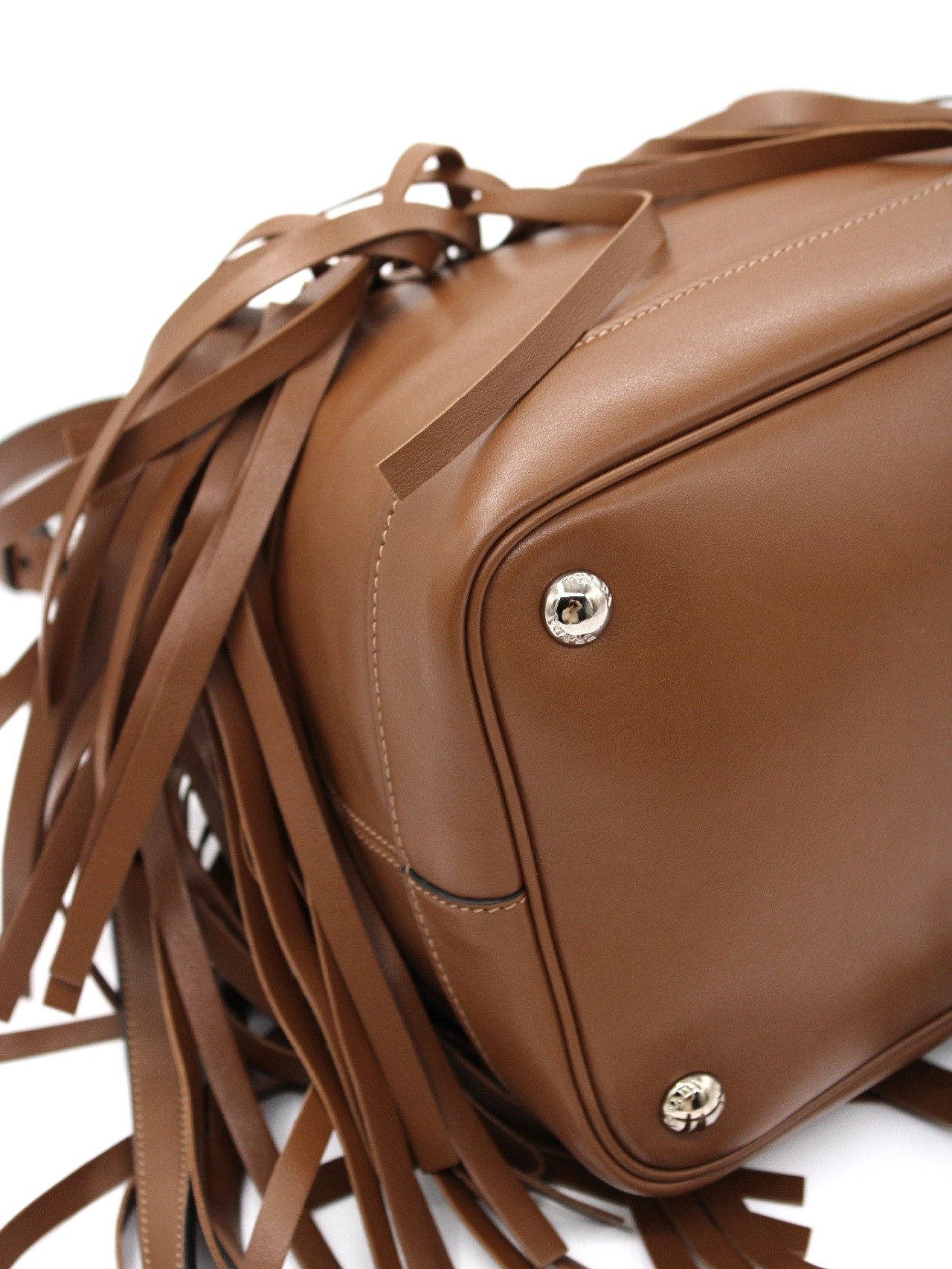 Borsa a secchiello Prada con frange thumb