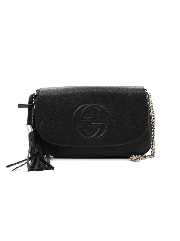 Tracolla Gucci Soho in pelle nera