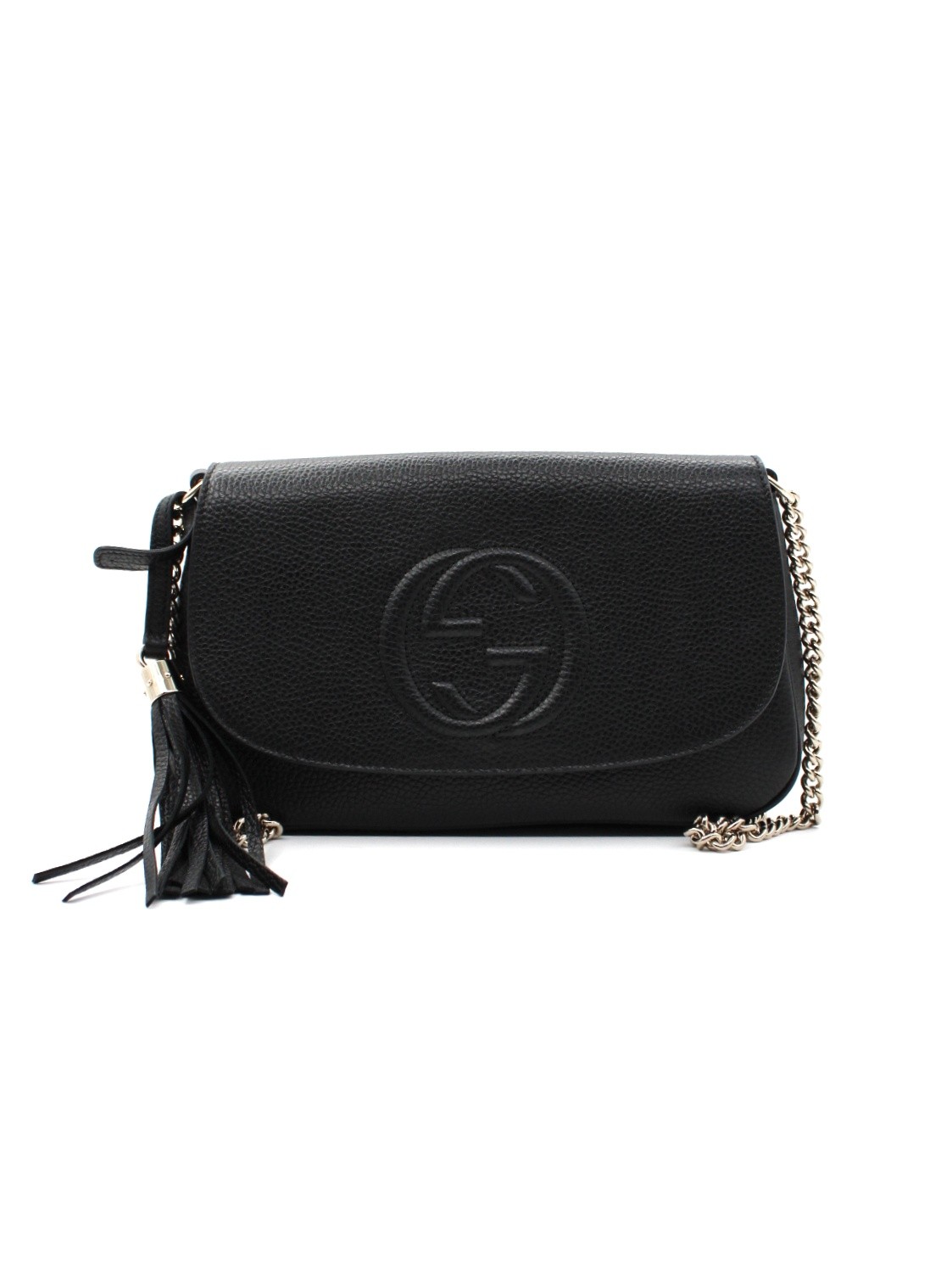 Tracolla Gucci Soho in pelle nera thumb