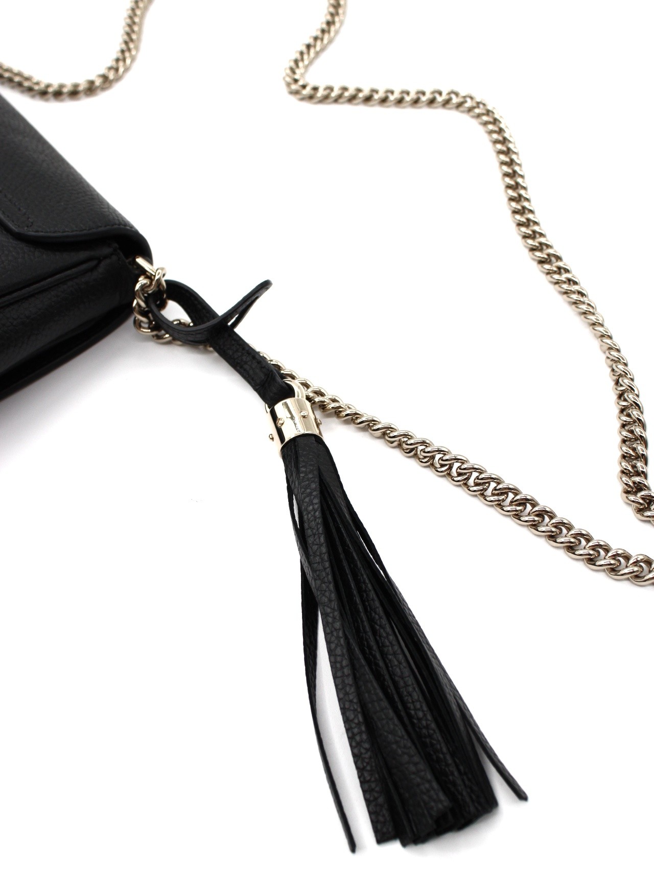 Tracolla Gucci Soho in pelle nera thumb