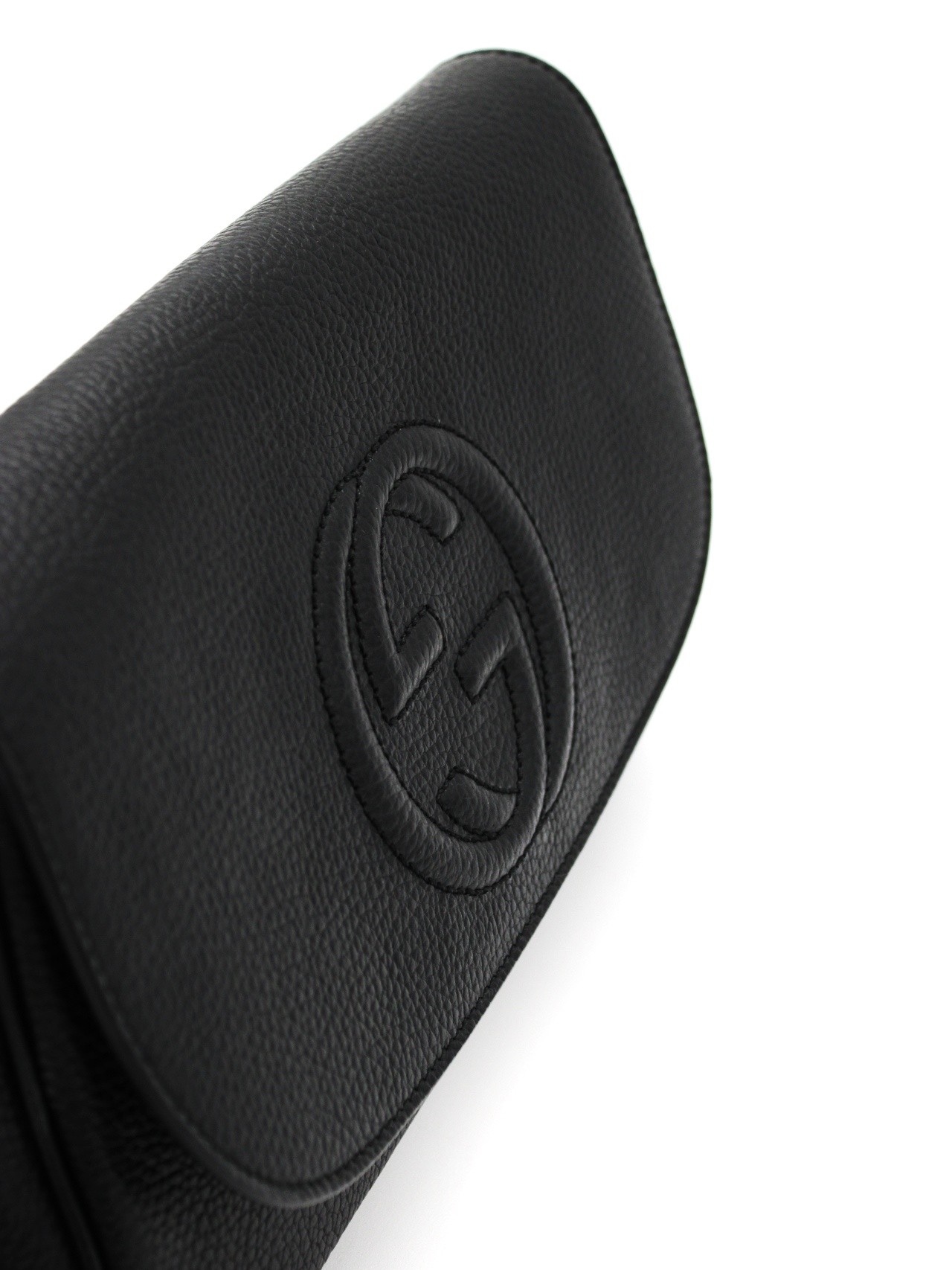 Tracolla Gucci Soho in pelle nera thumb