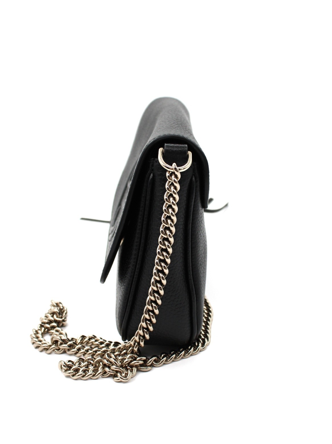 Tracolla Gucci Soho in pelle nera thumb