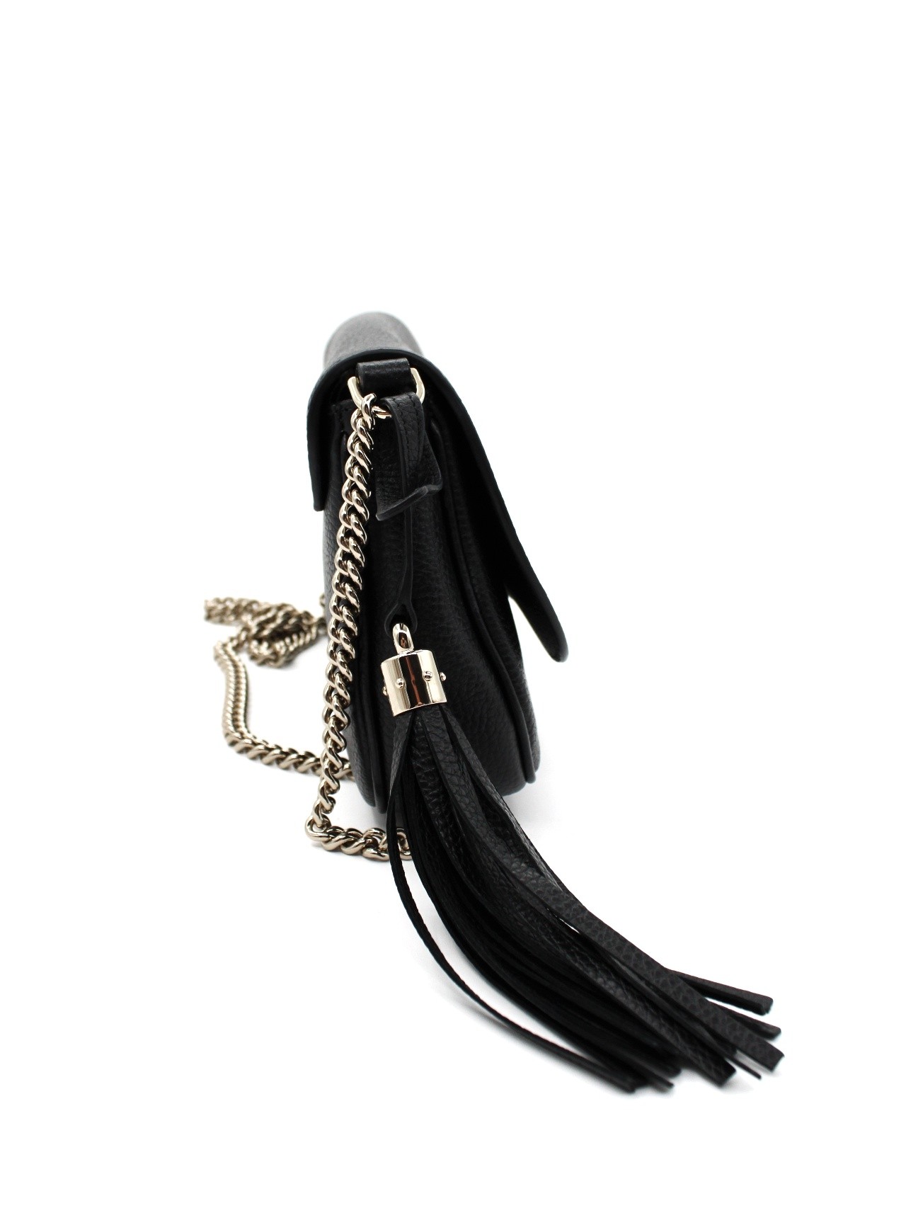 Tracolla Gucci Soho in pelle nera thumb