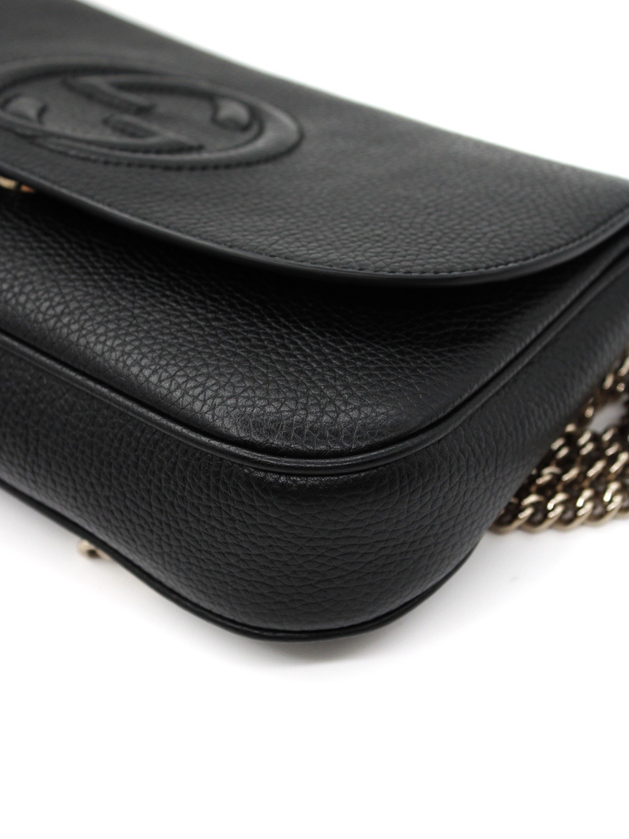 Tracolla Gucci Soho in pelle nera thumb