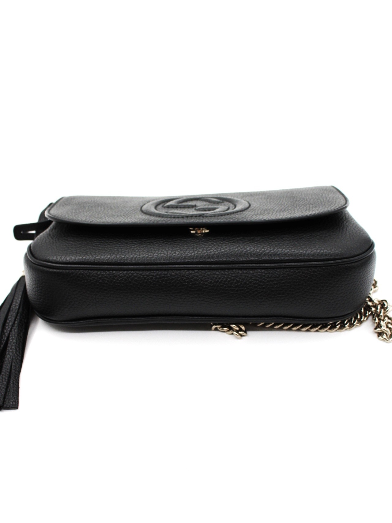 Tracolla Gucci Soho in pelle nera thumb