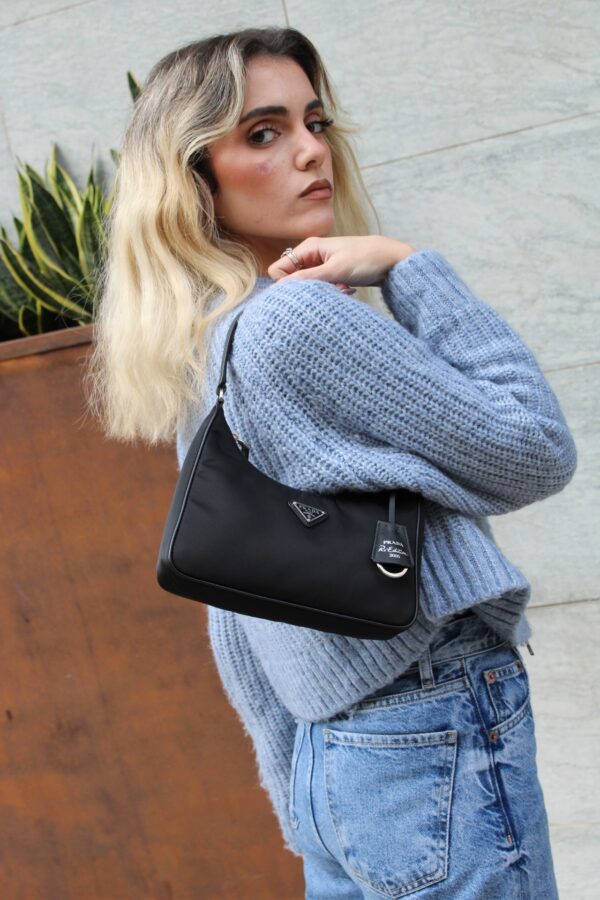Pochette Prada Re-Edition 2005 in tela vela