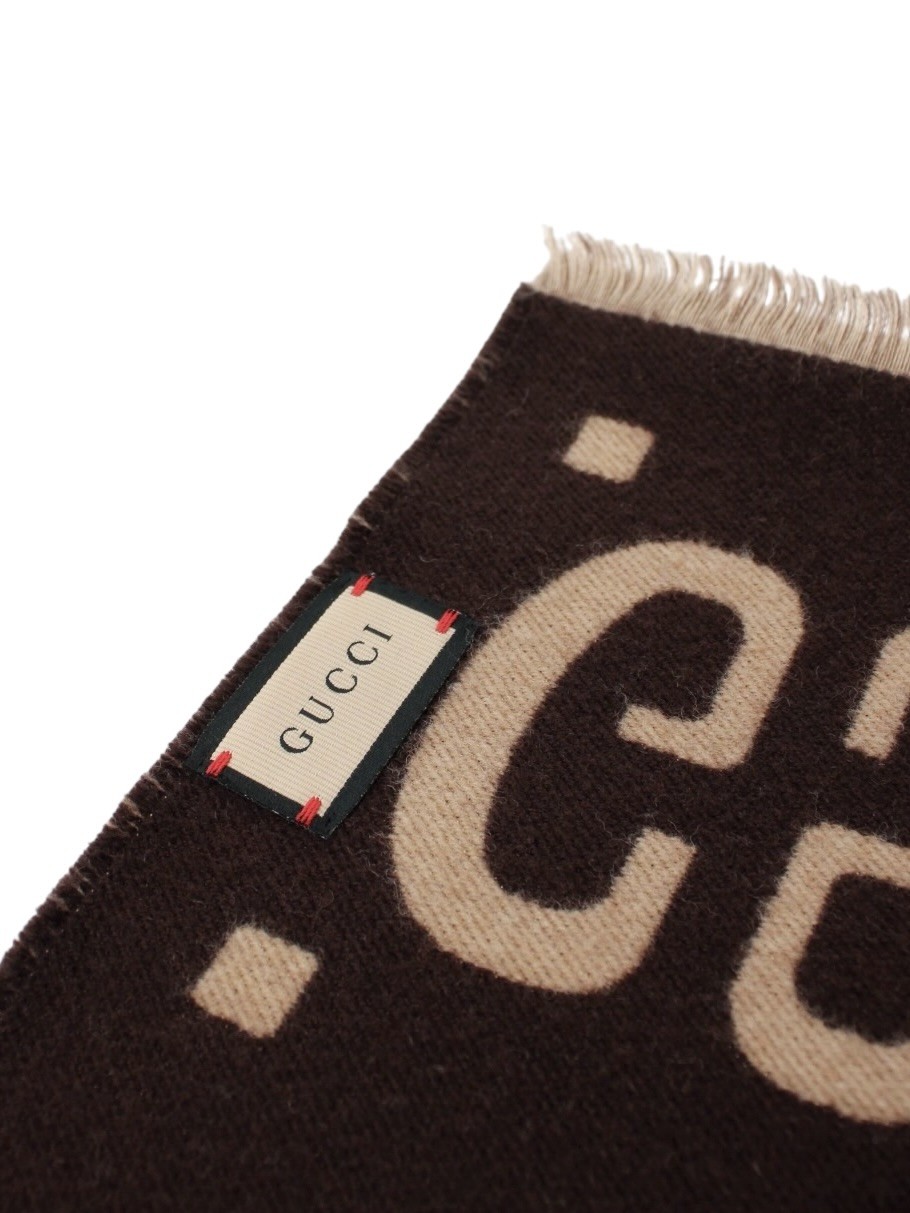 Sciarpa Gucci Jumbo colore Beige e Marrone thumb