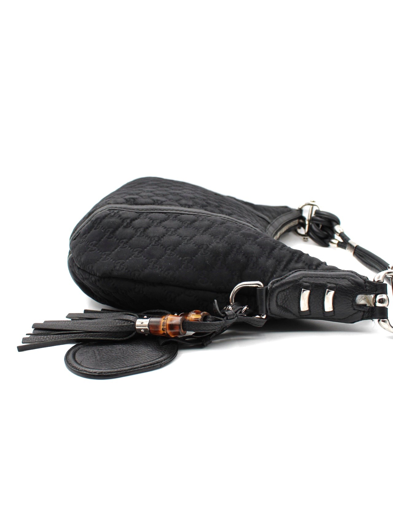 Borsa Gucci Bamboo in Neoprene Nero thumb