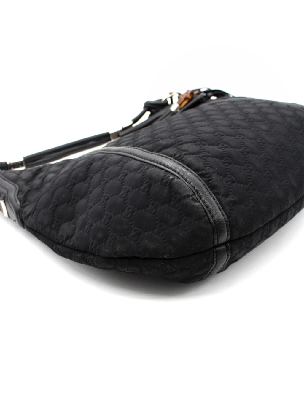 Borsa Gucci Bamboo in Neoprene Nero thumb