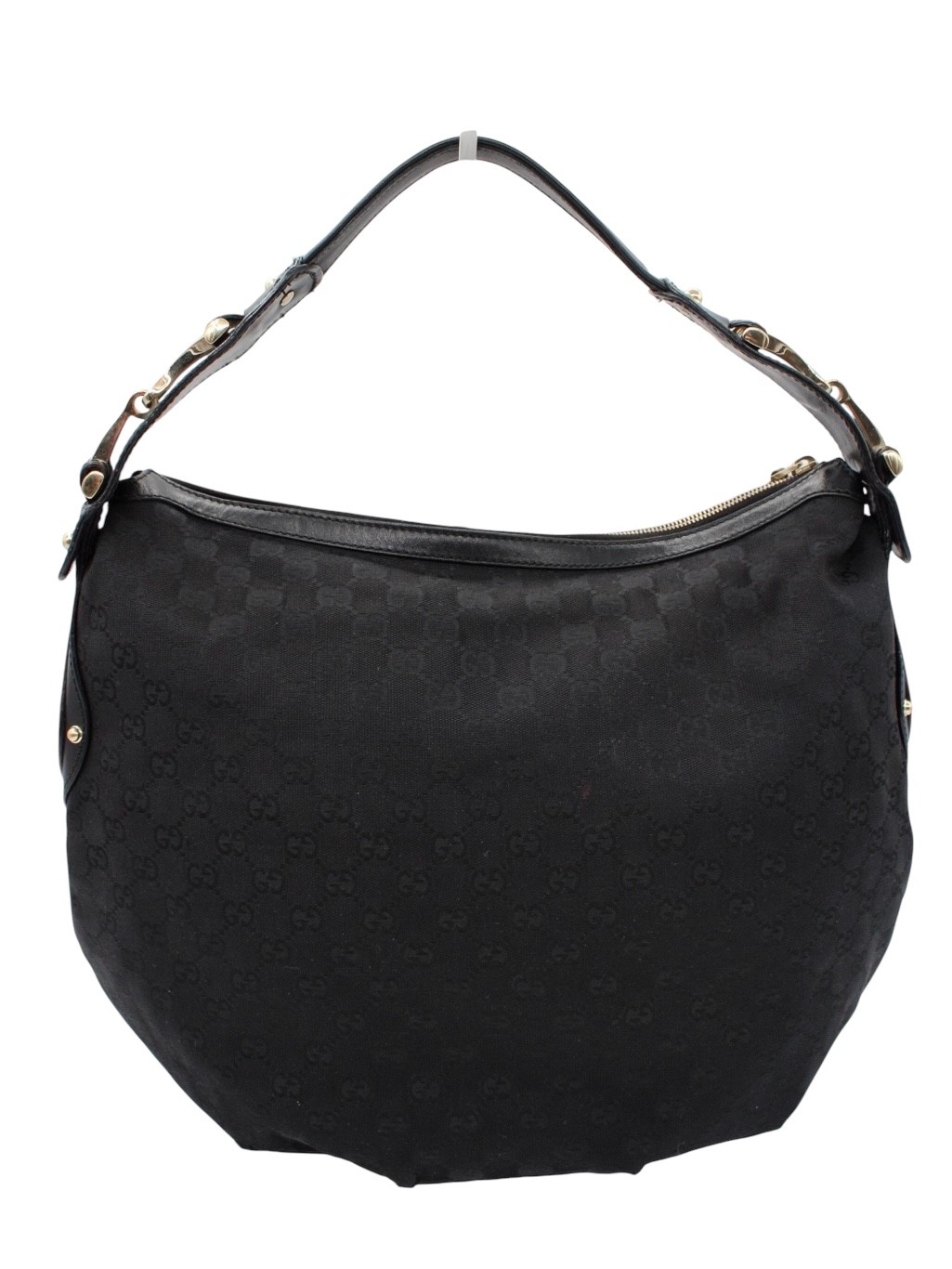 Borsa Gucci Hobo in Tessuto GG Nera thumb