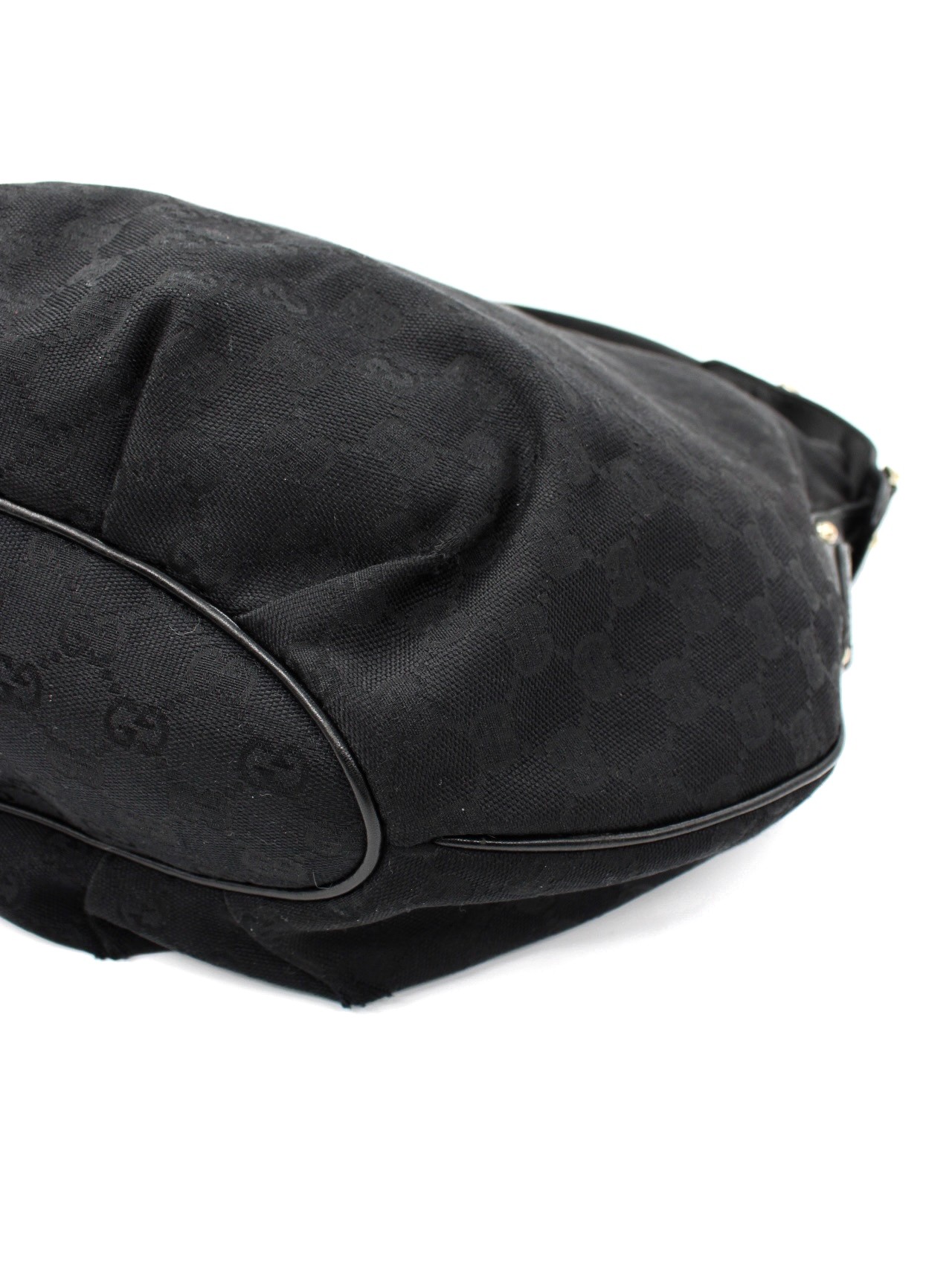 Borsa Gucci Hobo in Tessuto GG Nera thumb