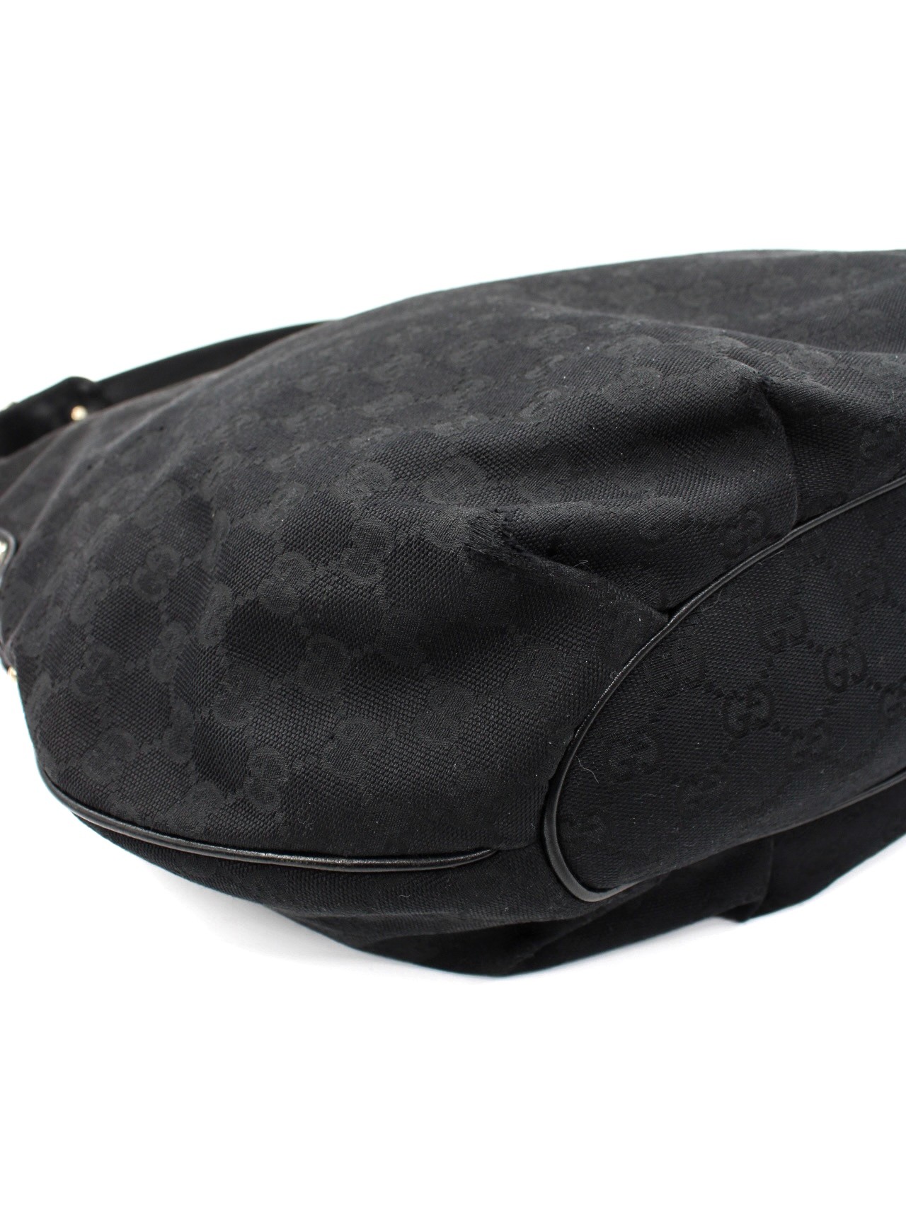 Borsa Gucci Hobo in Tessuto GG Nera thumb
