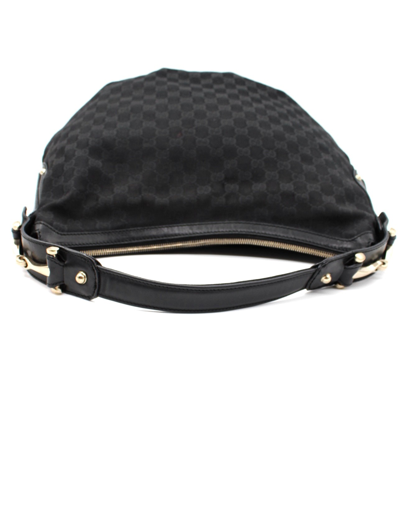 Borsa Gucci Hobo in Tessuto GG Nera thumb