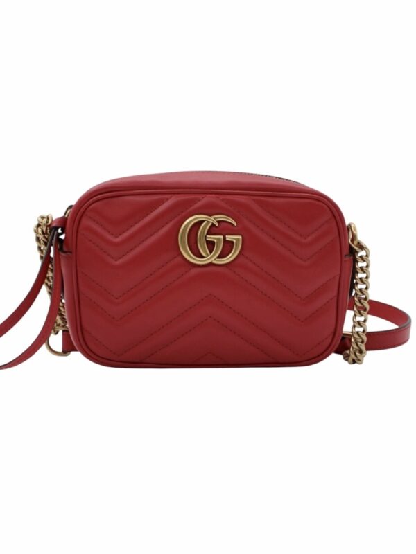 Borsa Gucci Mini Marmont in Pelle Rossa