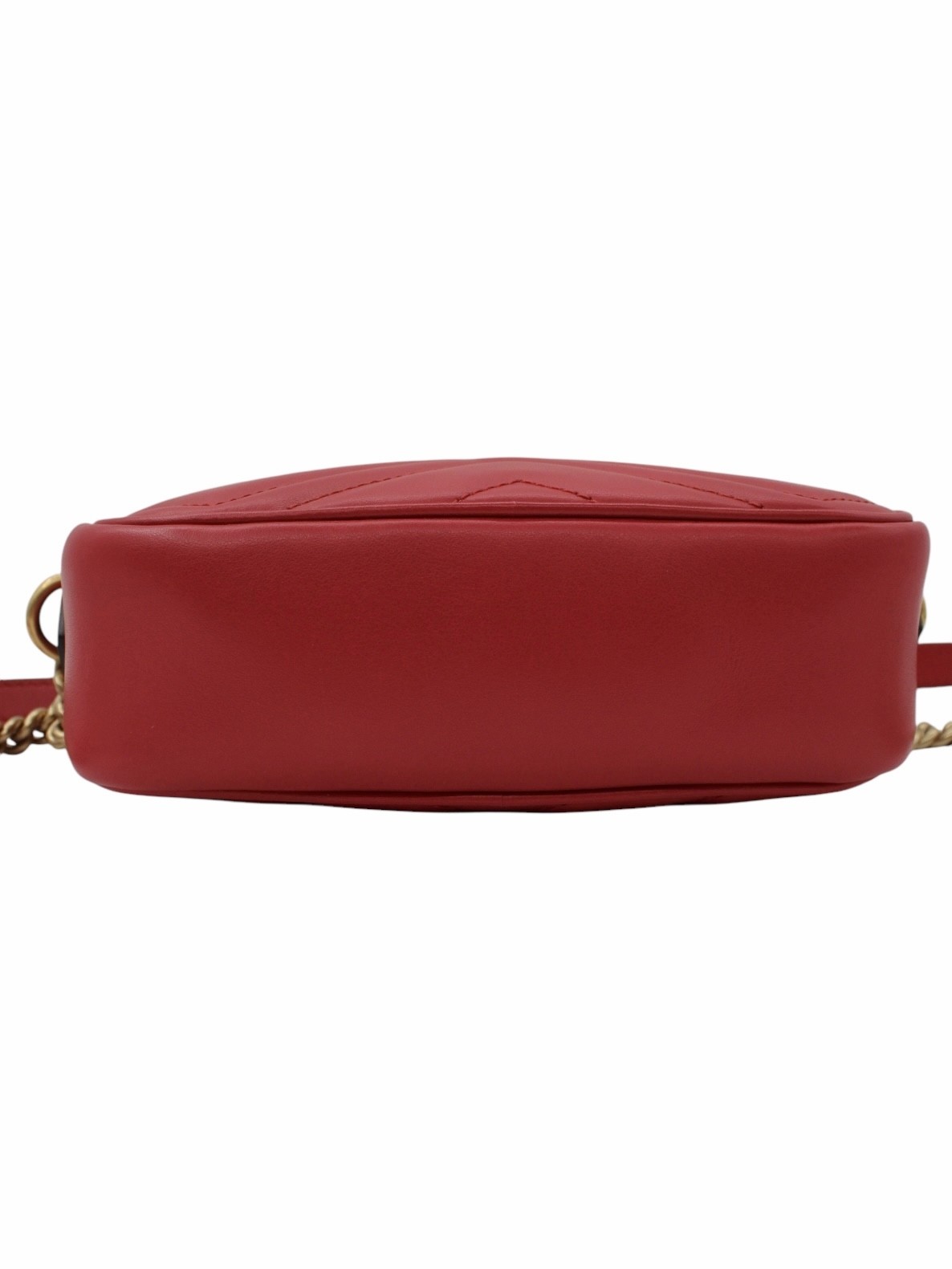 Borsa Gucci Mini Marmont in Pelle Rossa thumb