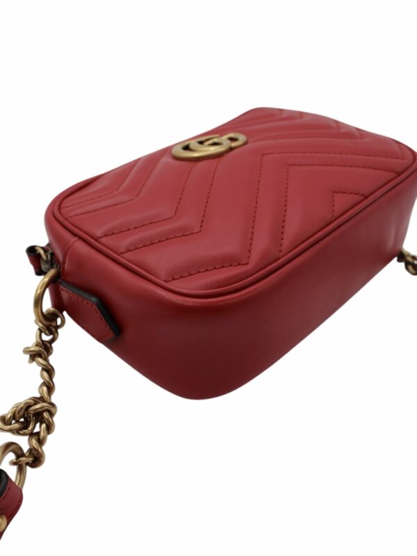 Borsa Gucci Mini Marmont in Pelle Rossa