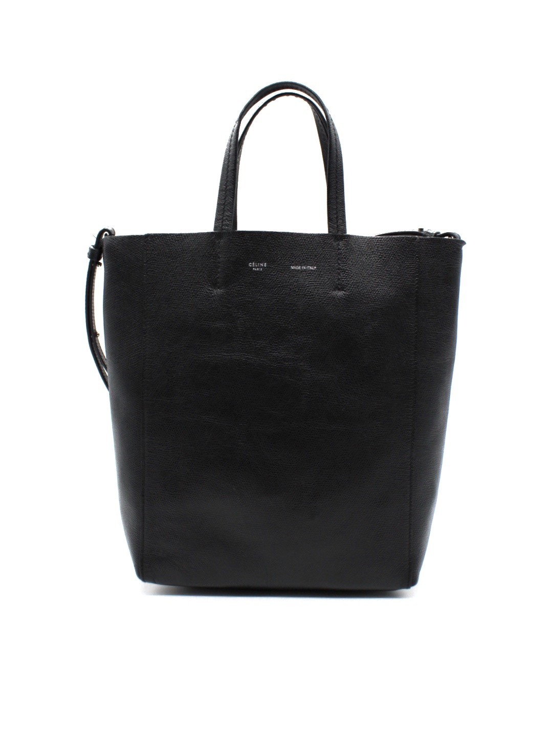 Borsa Céline Cabas Vertical In Pelle Nera thumb
