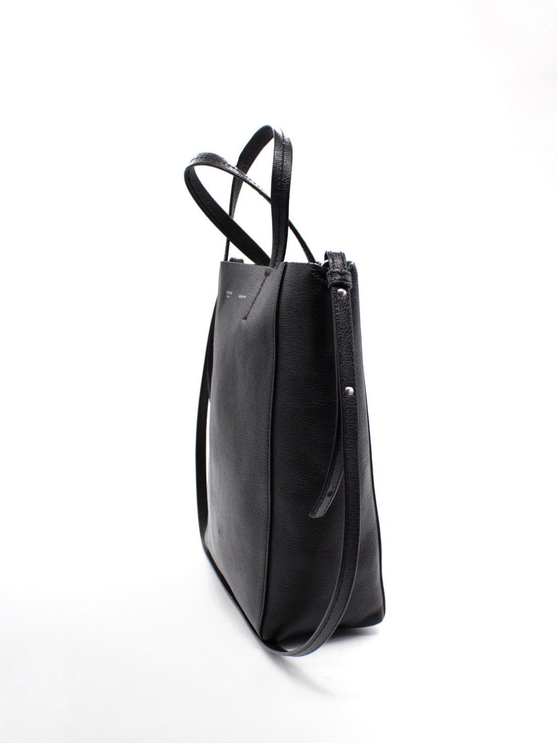 Borsa Céline Cabas Vertical In Pelle Nera thumb