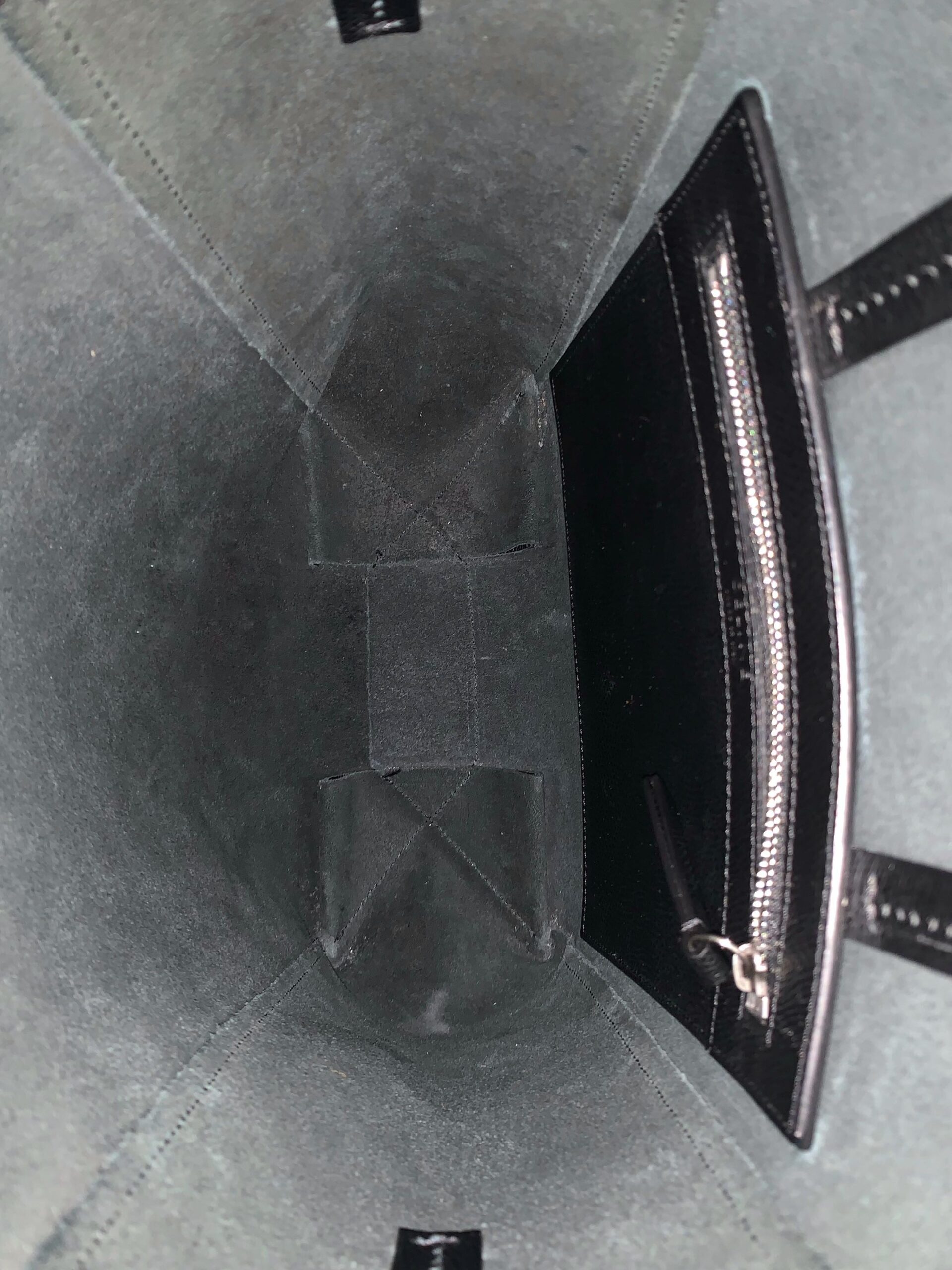 Borsa Céline Cabas Vertical In Pelle Nera thumb