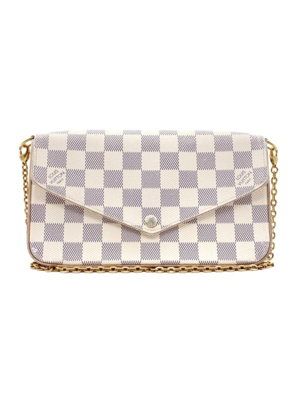 Tracolla Louis Vuitton Félicie in Damier Azur