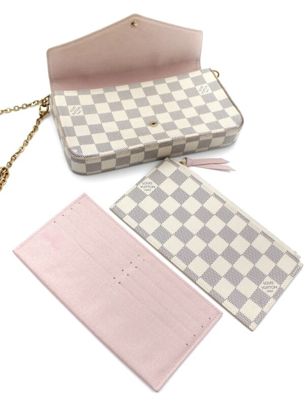 Tracolla Louis Vuitton Félicie in Damier Azur