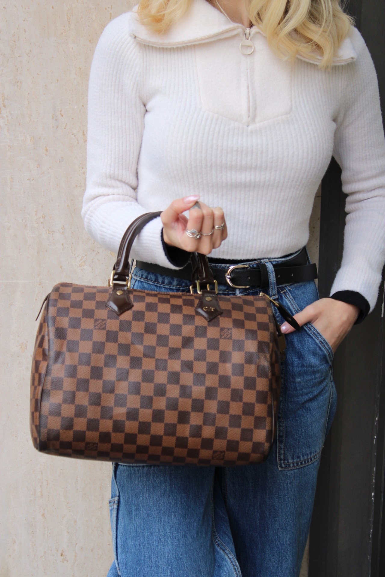 Bauletto Louis Vuitton Speedy 30 Damier Ebene thumb