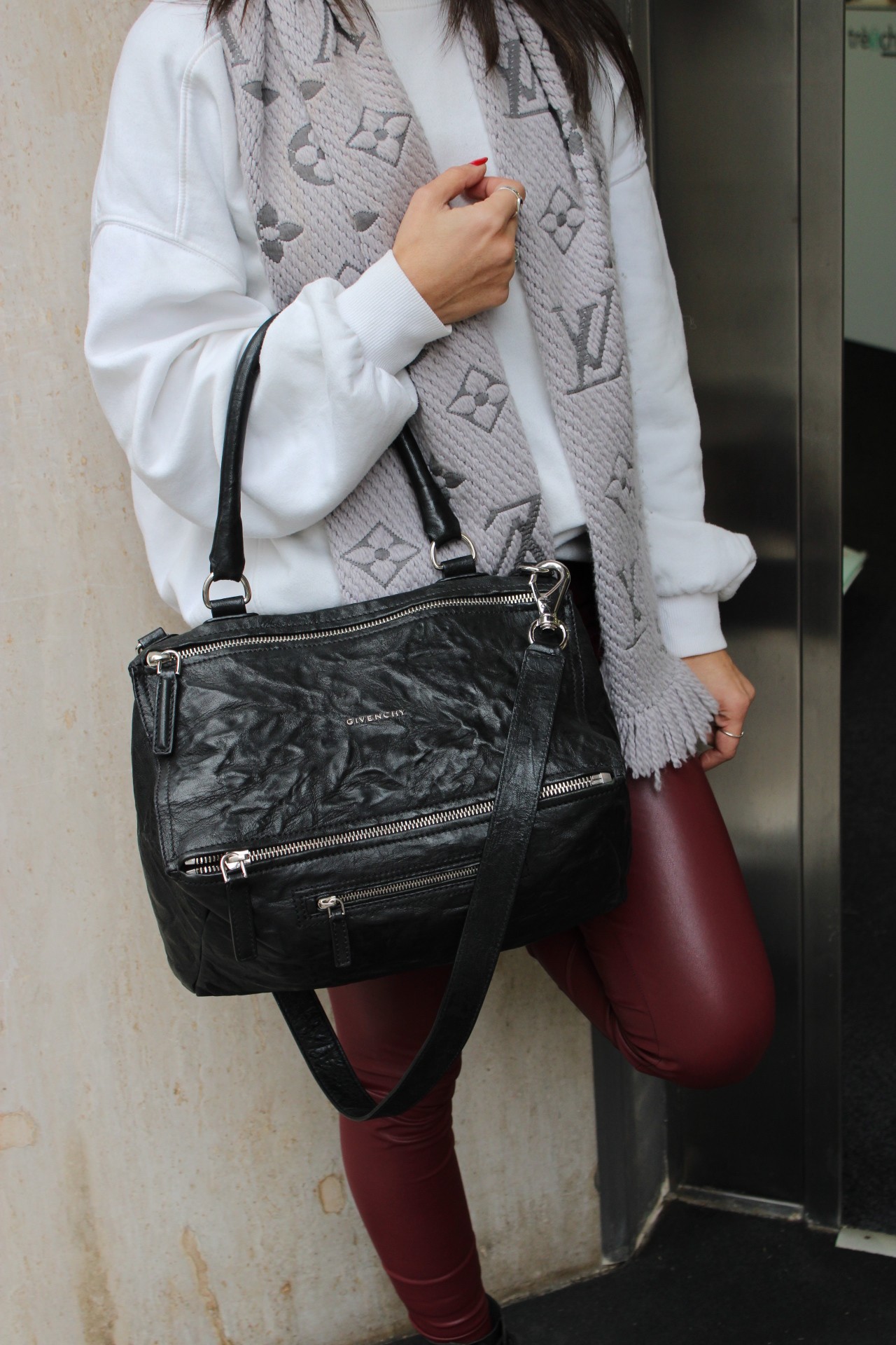 Givenchy Pandora borsa in pelle nera thumb