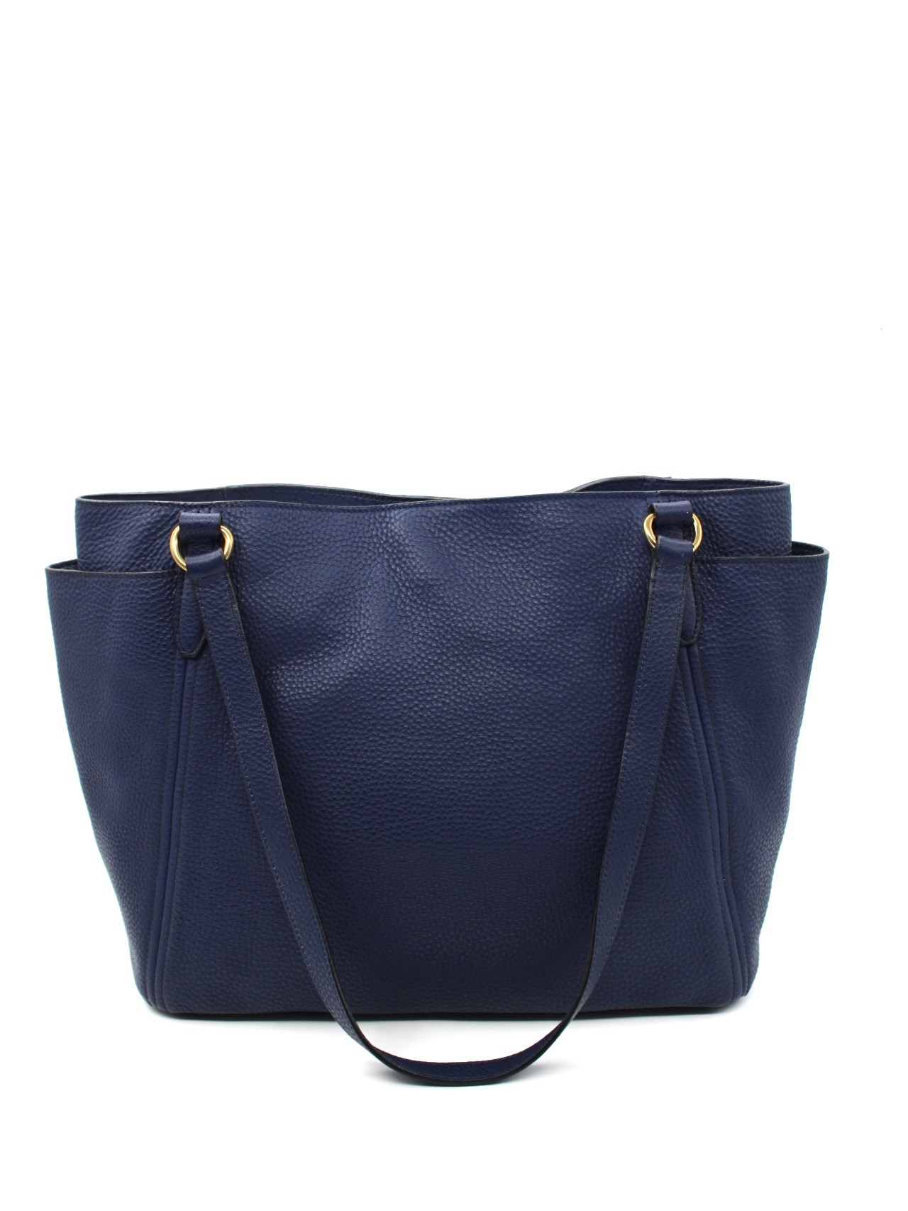 Shopper Prada in pelle martellata blu thumb