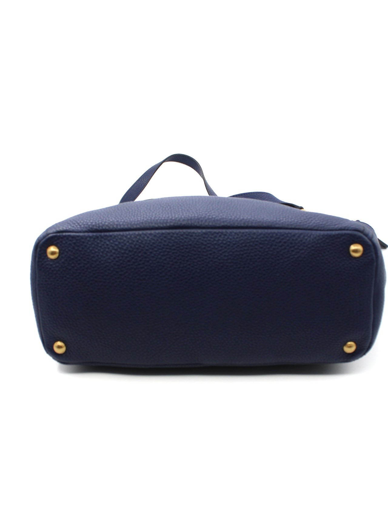 Shopper Prada in pelle martellata blu thumb