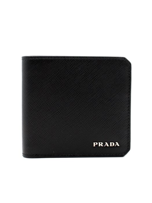 Portafoglio Prada in Pelle Saffiano Nero