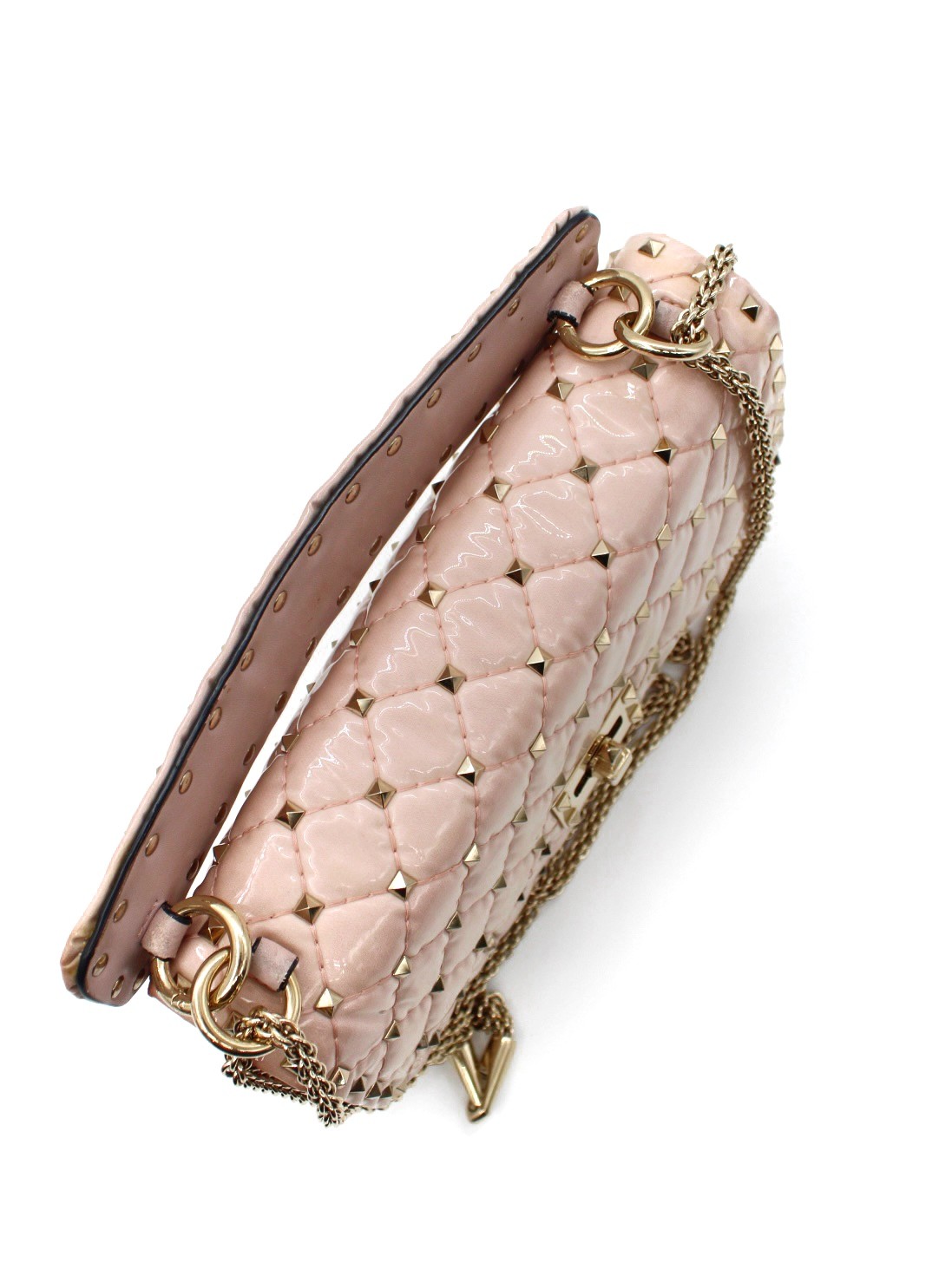 Borsa Valentino Rockstud in Pelle Rosa thumb