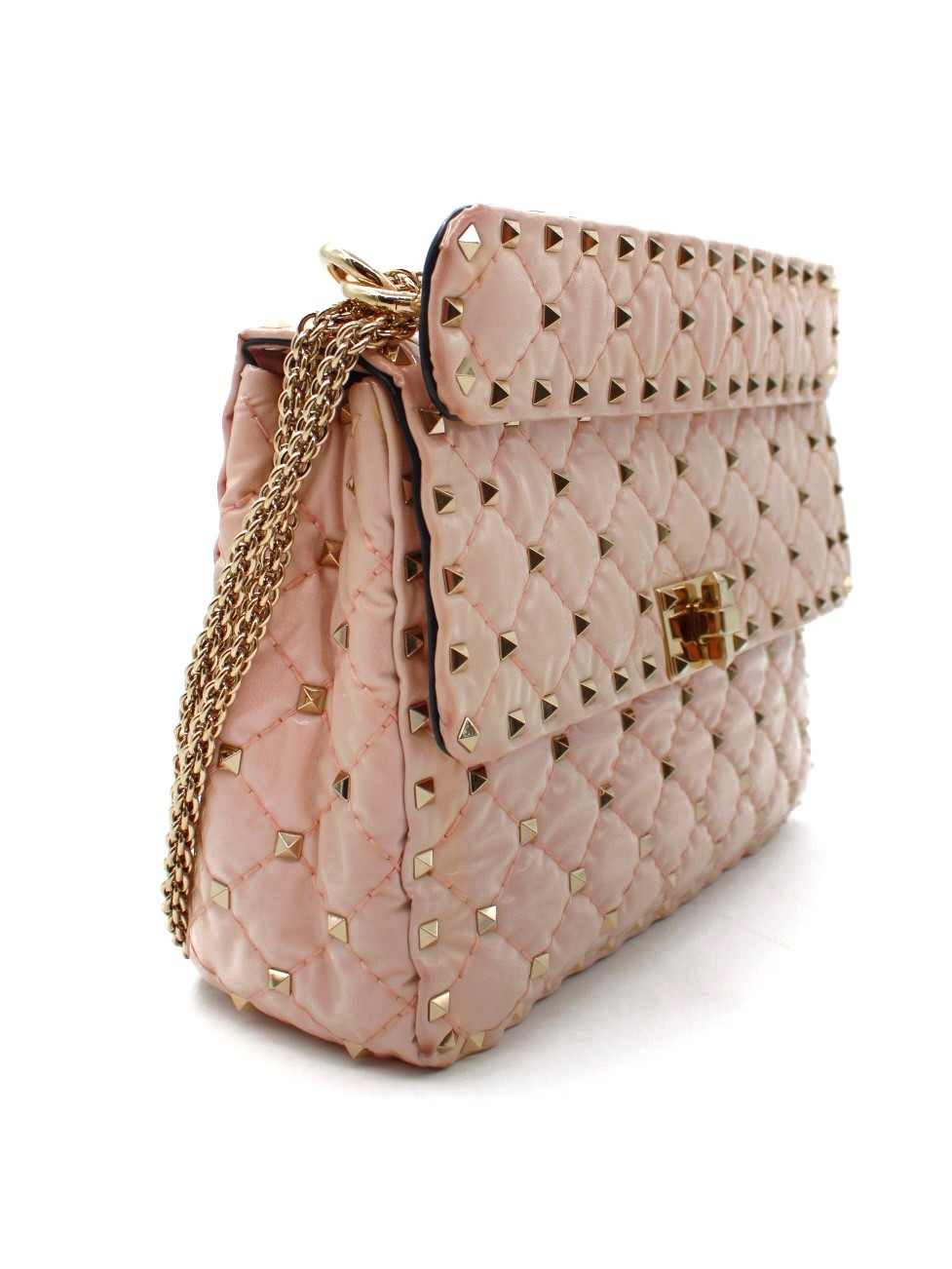 Borsa Valentino Rockstud in Pelle Rosa thumb