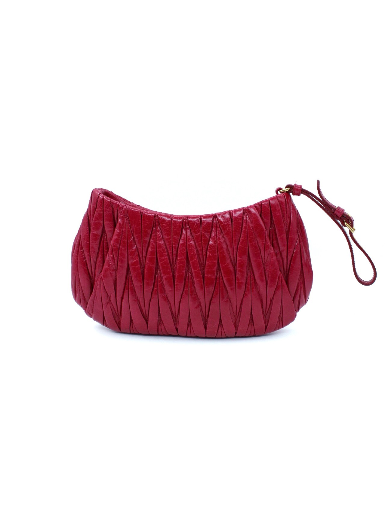 Pochette Miu Miu in Pelle Matelassé Lux Cherry thumb