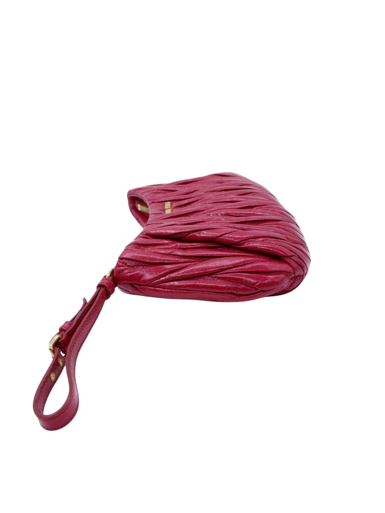 Pochette Miu Miu in Pelle Matelassé Lux Cherry thumb