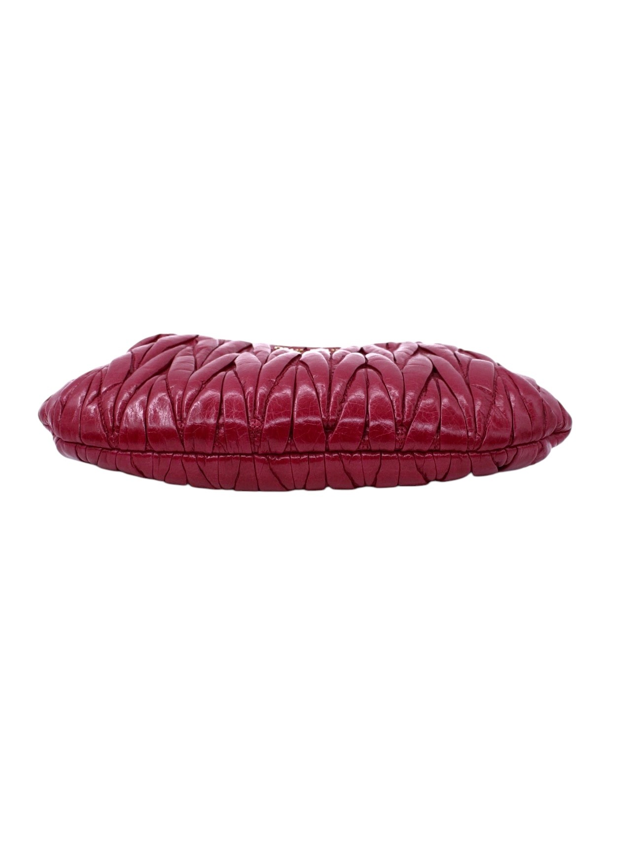 Pochette Miu Miu in Pelle Matelassé Lux Cherry thumb