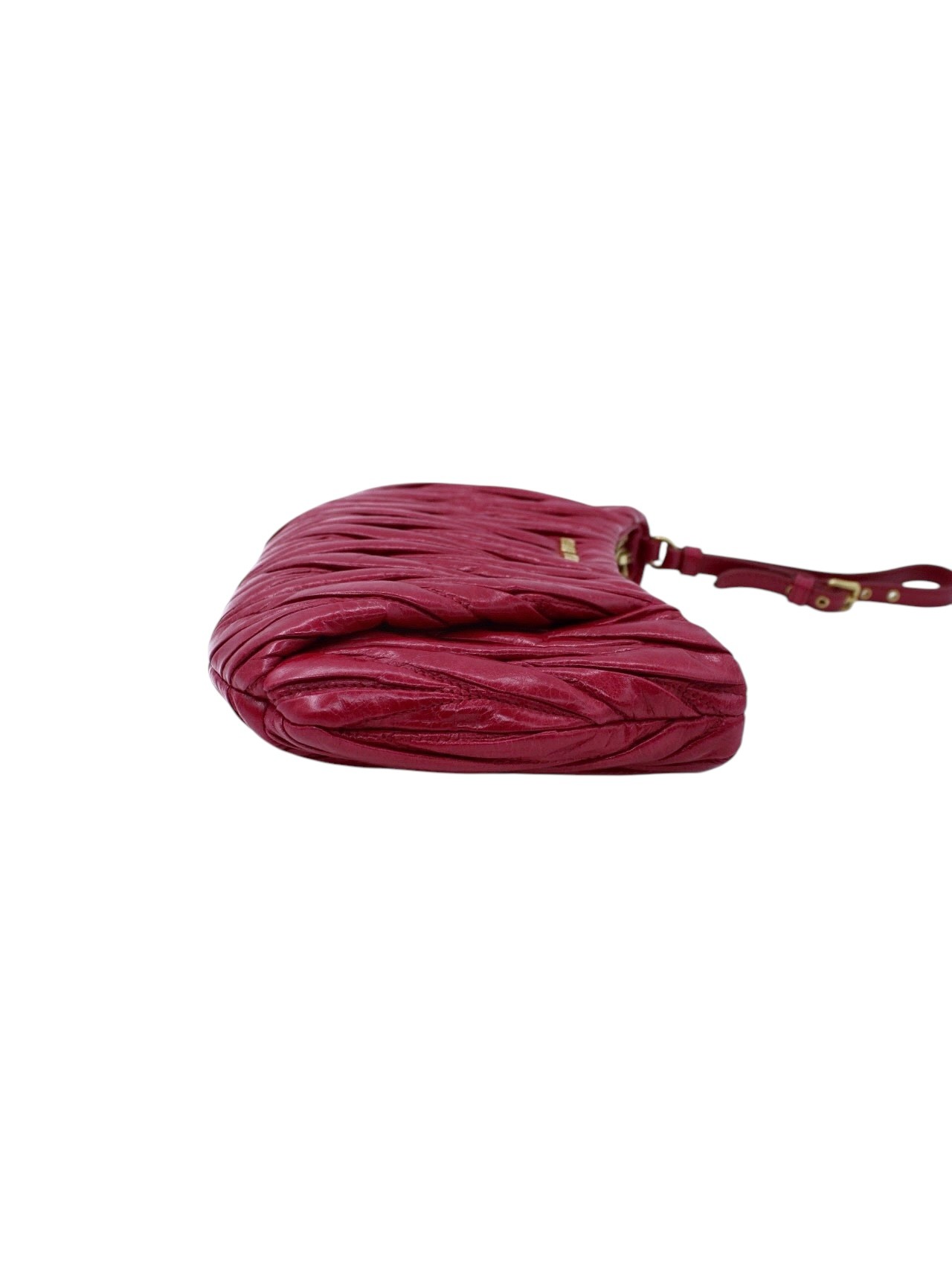 Pochette Miu Miu in Pelle Matelassé Lux Cherry thumb
