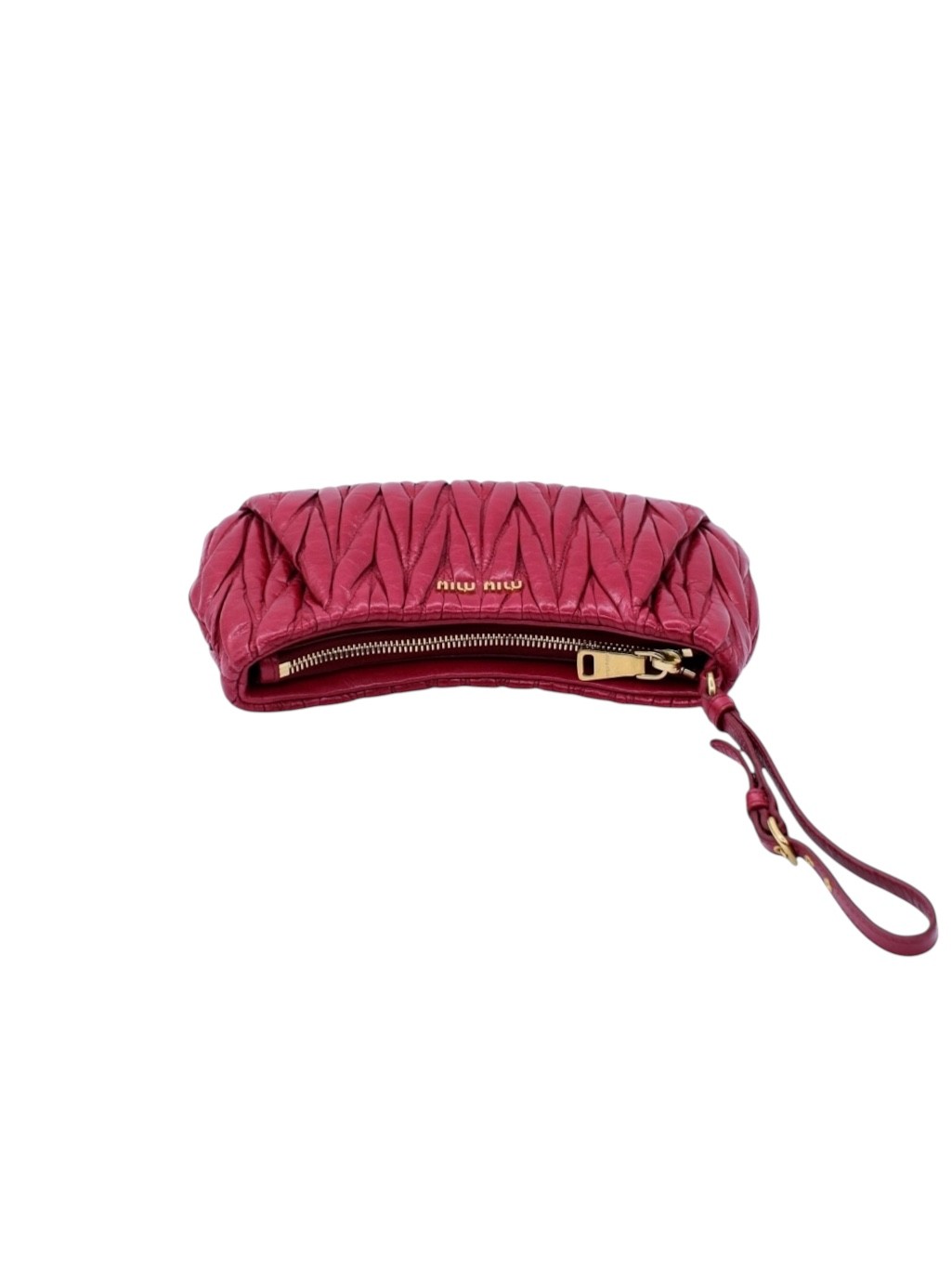 Pochette Miu Miu in Pelle Matelassé Lux Cherry thumb