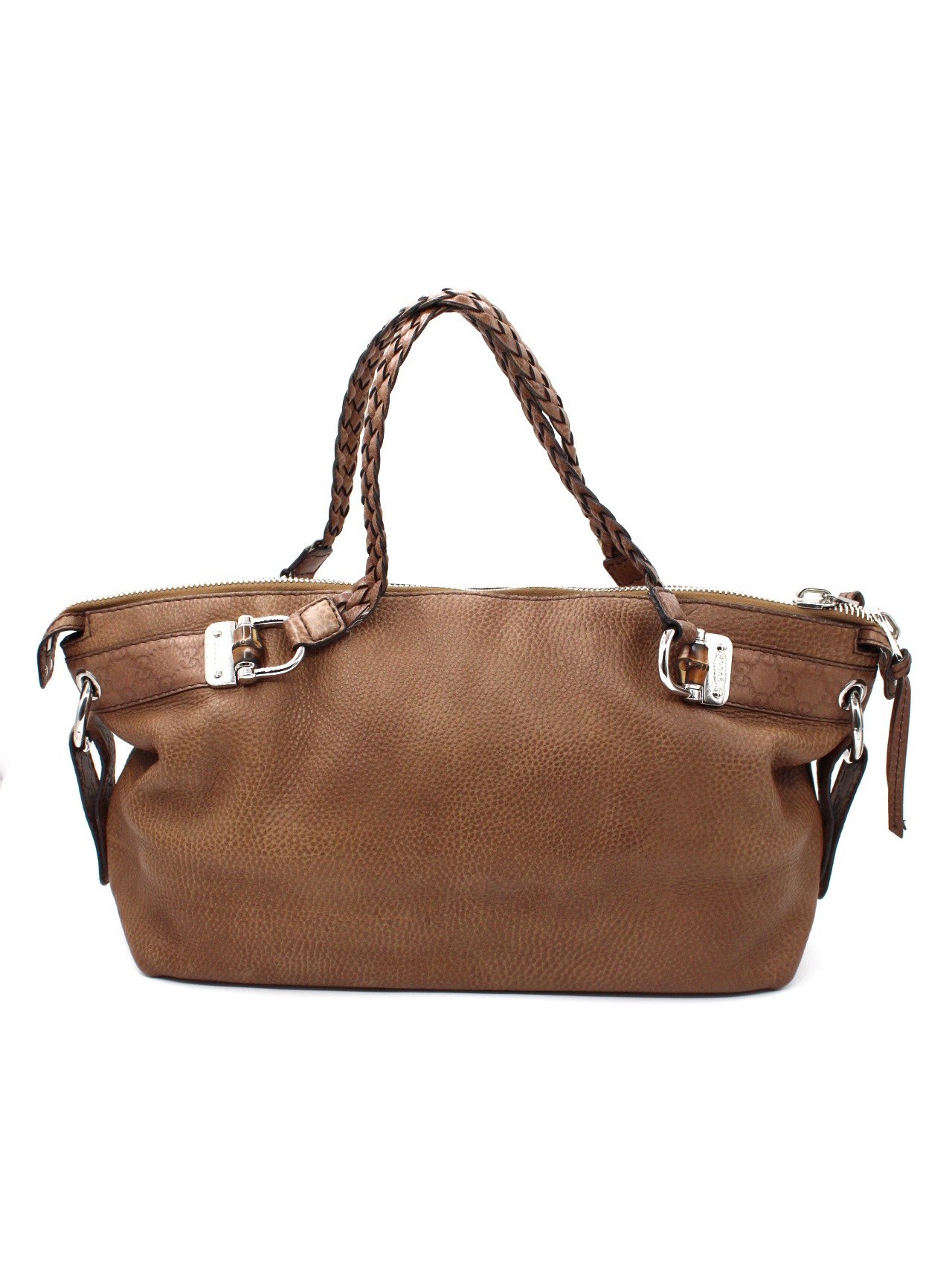 Borsa Gucci bamboo in pelle thumb