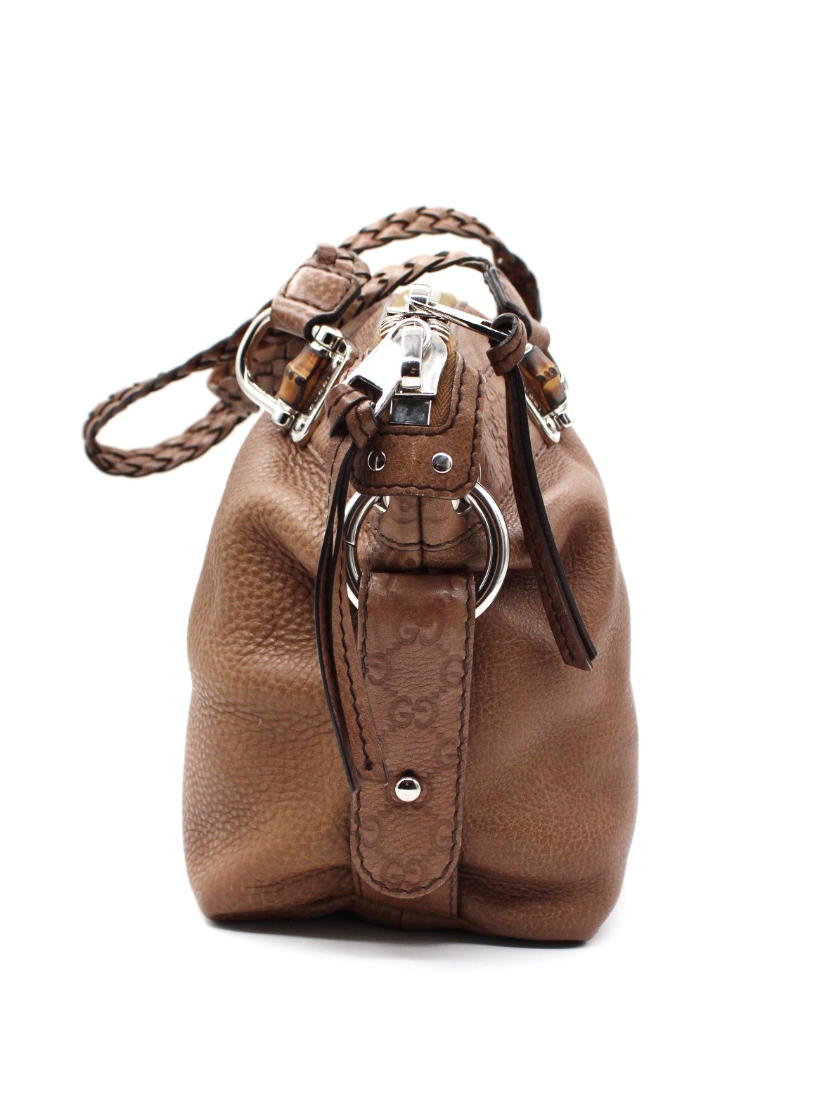 Borsa Gucci bamboo in pelle thumb