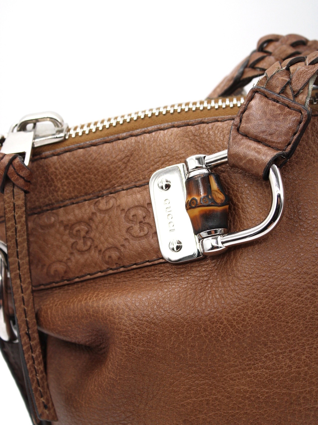 Borsa Gucci bamboo in pelle thumb
