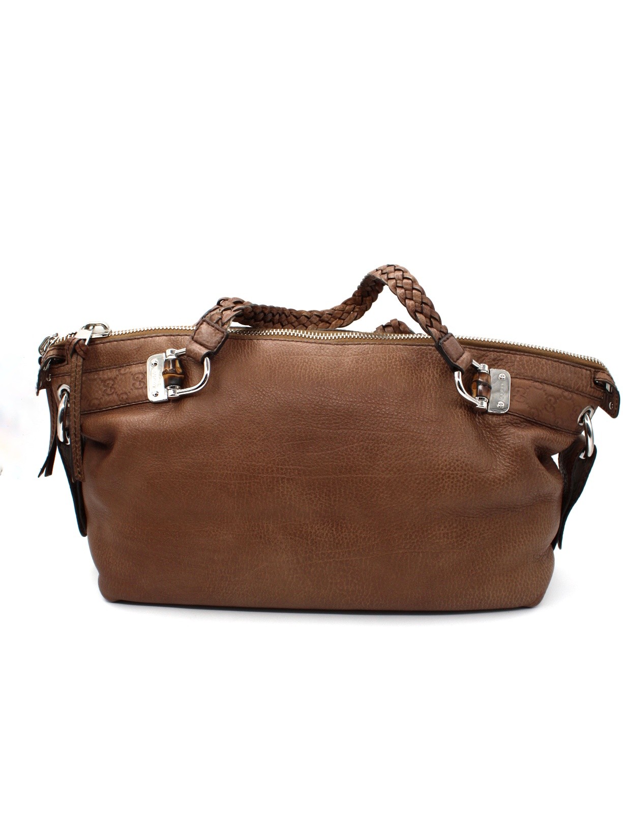 Borsa Gucci bamboo in pelle thumb