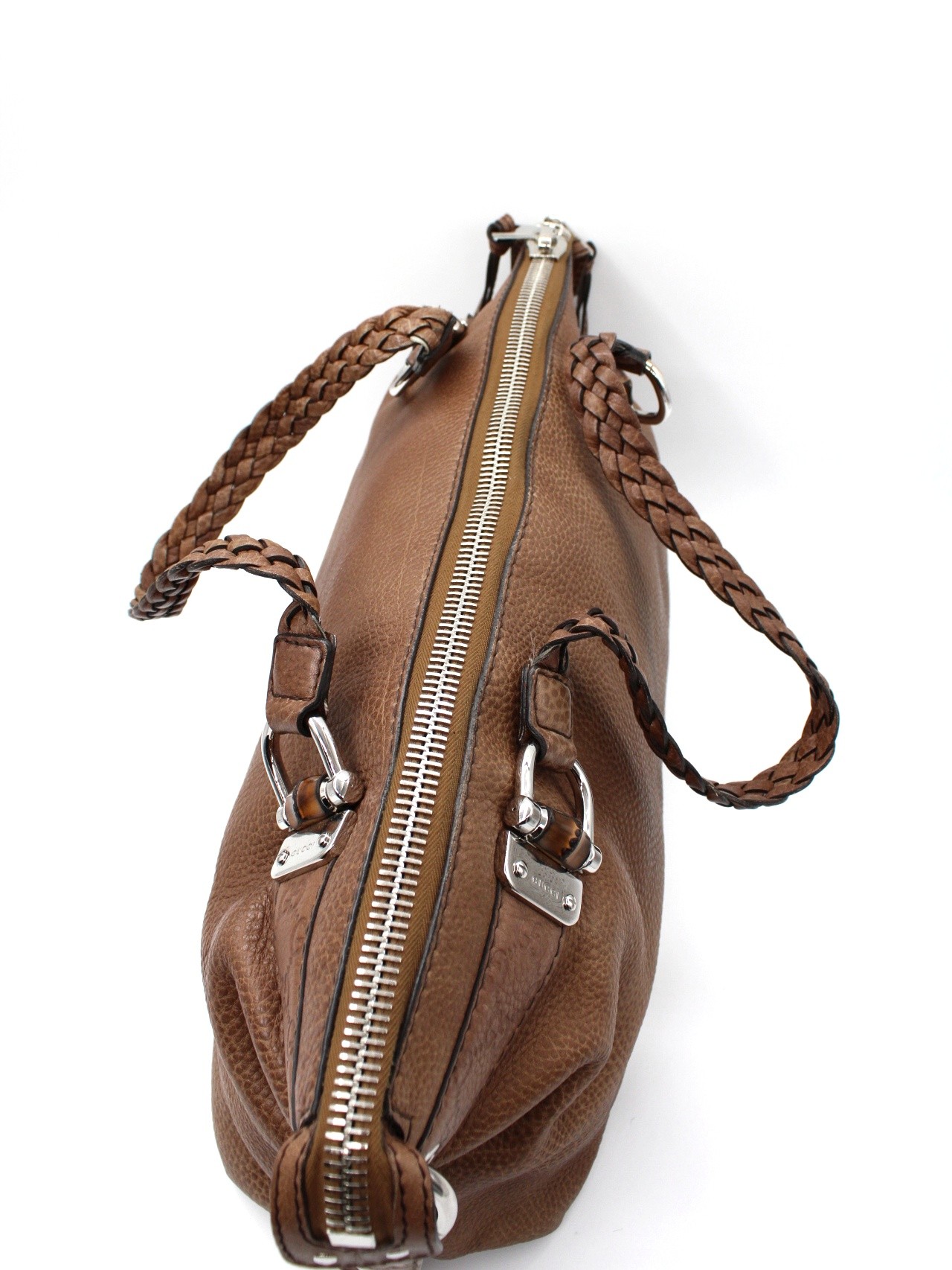 Borsa Gucci bamboo in pelle thumb