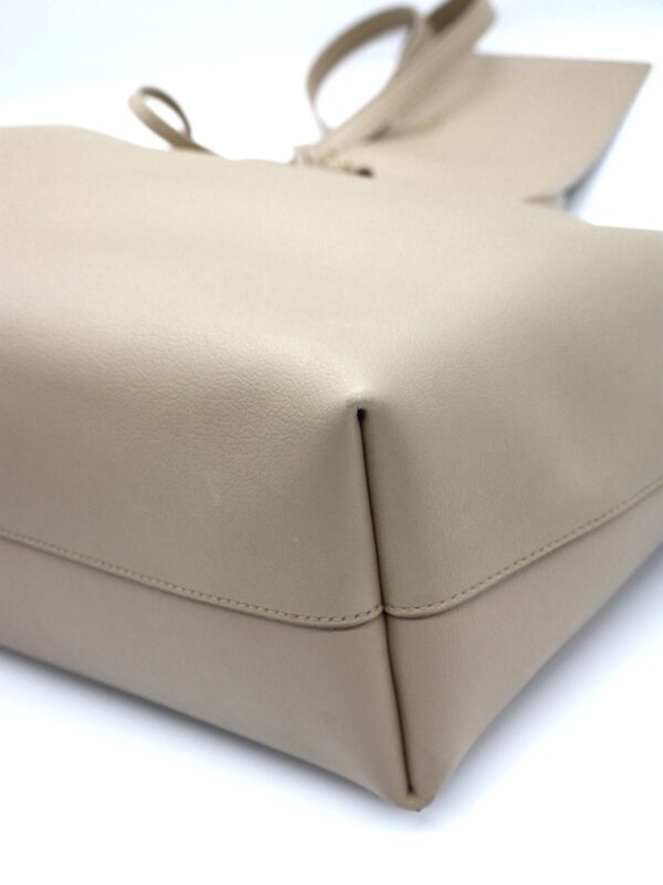 Saint Laurent shopping in pelle dark Beige