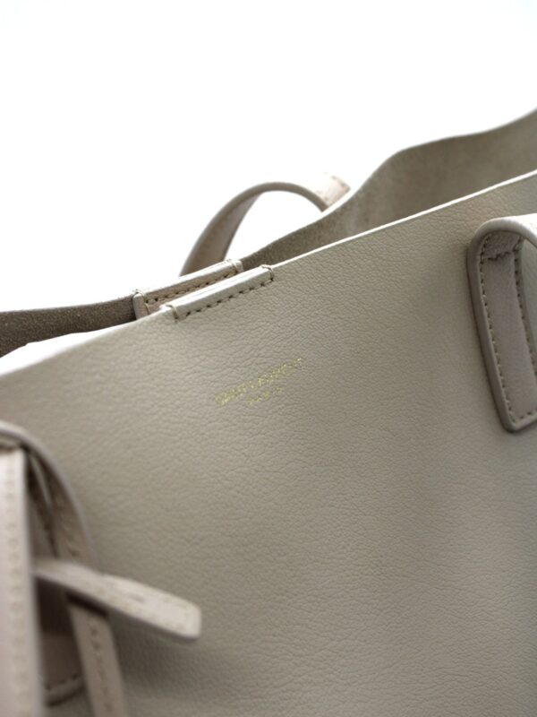 Saint Laurent shopping in pelle dark Beige